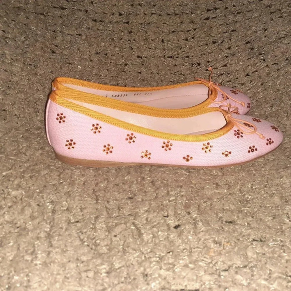 JENNY WALTON X PRETTY BALLERINAS-Pink/Orange-Swarovski Crystals-Sz 37.5-NWOB - Picture 4 of 8